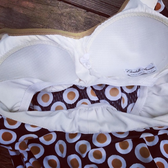 Vintage Mod Elisabeth Stewart Belted Swim Romper - Picture 7 of 11